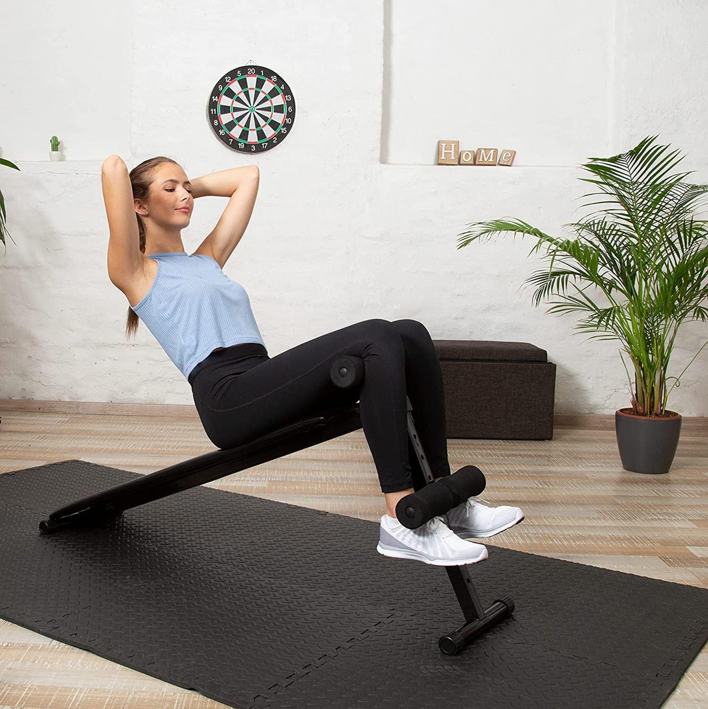 Febyyer Interlocking Soft Foam Floor Mat - 20 Tiles Protective Gym Flooring Set, Exercise Mats EVA Puzzle Rubber Tiles, Ground Surface Protection Workout Underlay Matting Sports Home Fitness Garage