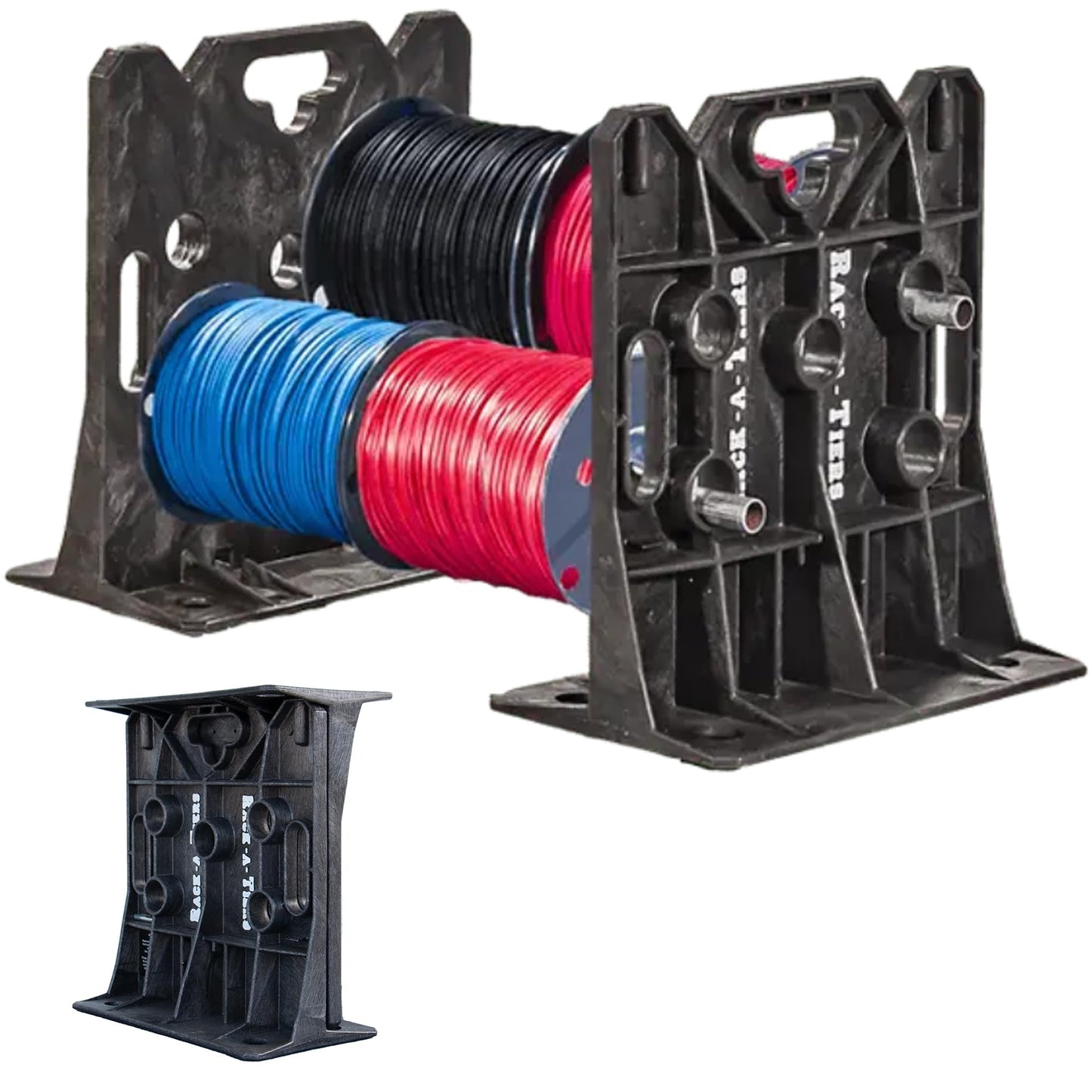 Rack-A-Tiers Wire Dispenser - Electrician's Wire Spool Rack, Multi-Purpose Cable Dispenser, Award Winning Electrical Wire Rack, Wire Spool Dispenser, Wire Reel Caddy (11455)