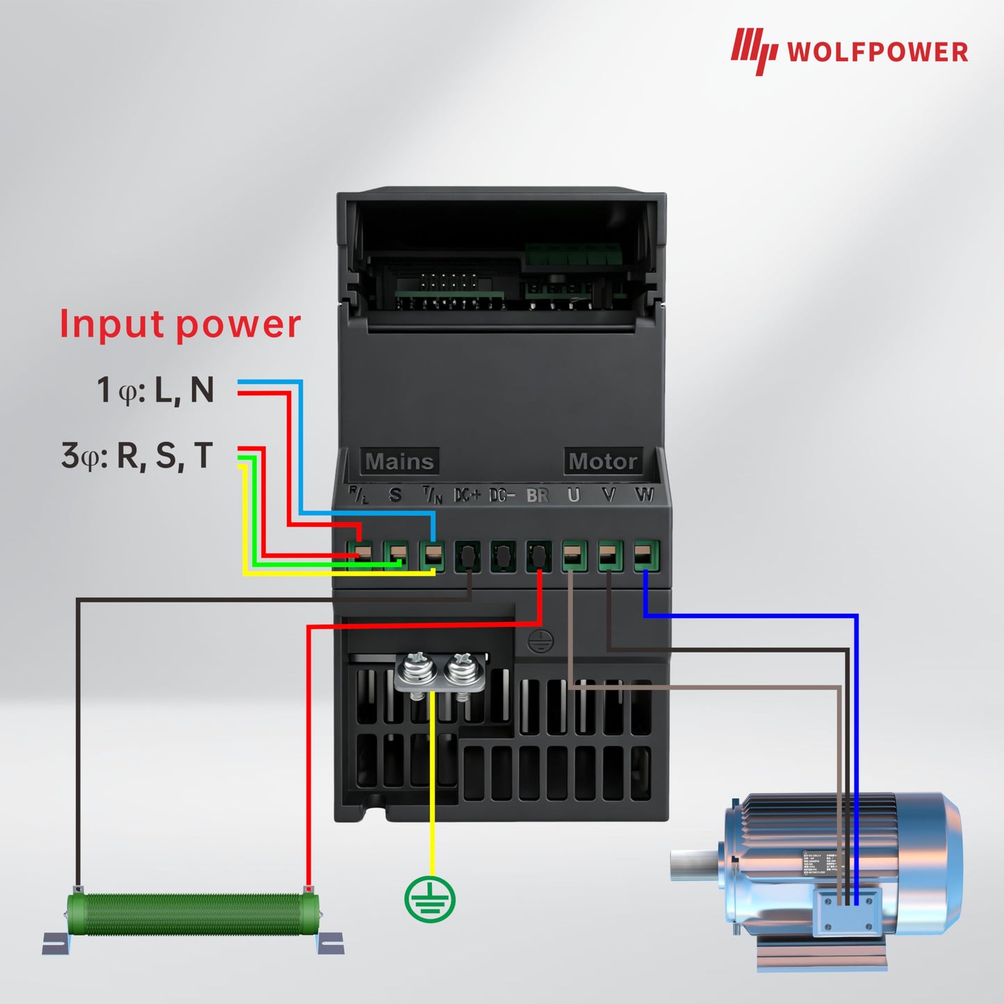 Wolvneo G60E VFD 2.2kW 3HP 9.6A Variable Frequency Drive 220V 1 Phase Input 220V 3 Phase Output, AC Motor Speed Control Inverter for Spindle Motor CNC Speed Control