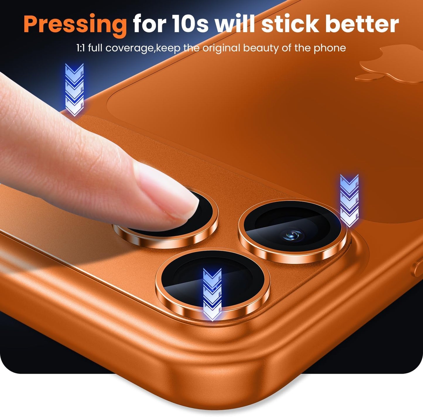 17 WSKEN for iPhone Pro Max Camera Lens Protector - [Military Grade Shatterproof] [Strong Adhesion] Metal Aluminum