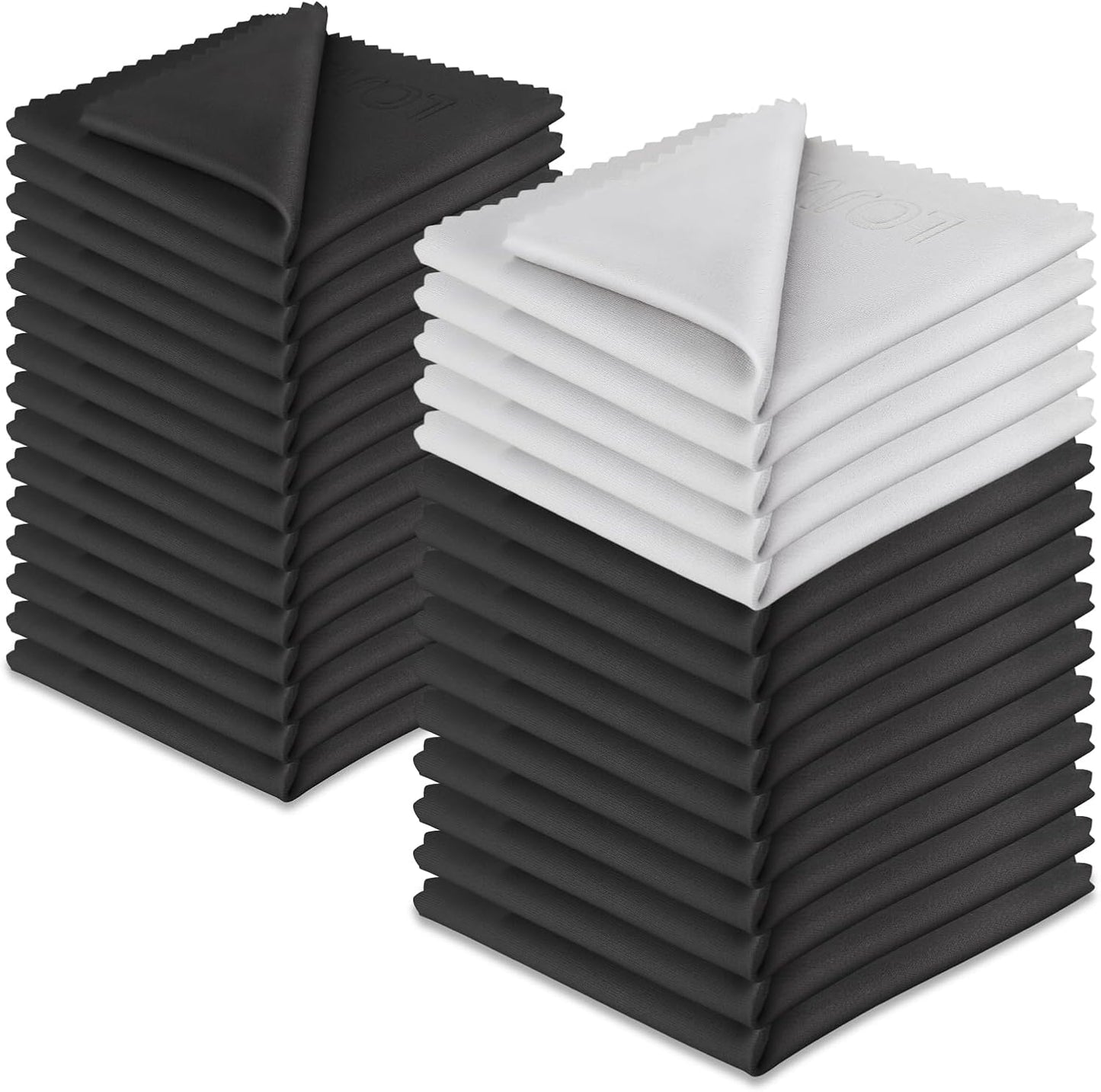 LOJWRY 30 6*7in, Glasses Cleaning Cloth Pcs - Ultra Soft, Individually Wrapped, Streak-Free, Microfiber Eyeglass