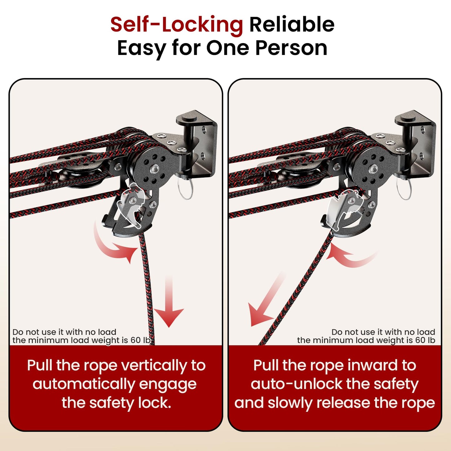 Pacikwest Truck Cap Hoist System for Garage Ceiling, Smart 4-Point Self-Leveling Garage Hoist with 8:1 Pulley Lift System, Easy One-Person Overhead Garage Storage Lift for Truck Topper Rack, 250 lb