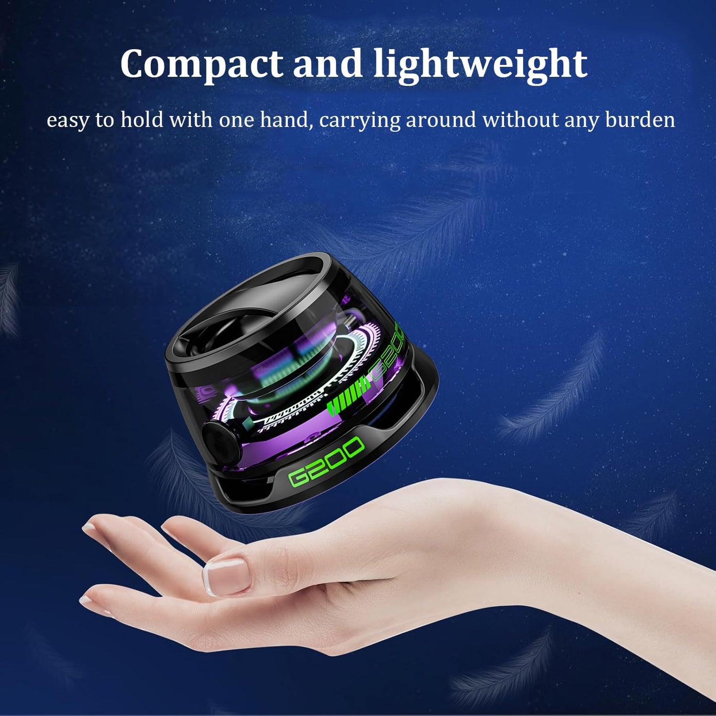 ZCNANDG G200 7H Multifunctional Magnetic Bluetooth Speaker, Portable Mini Bluetooth Speaker with Multi-RGB Color Light