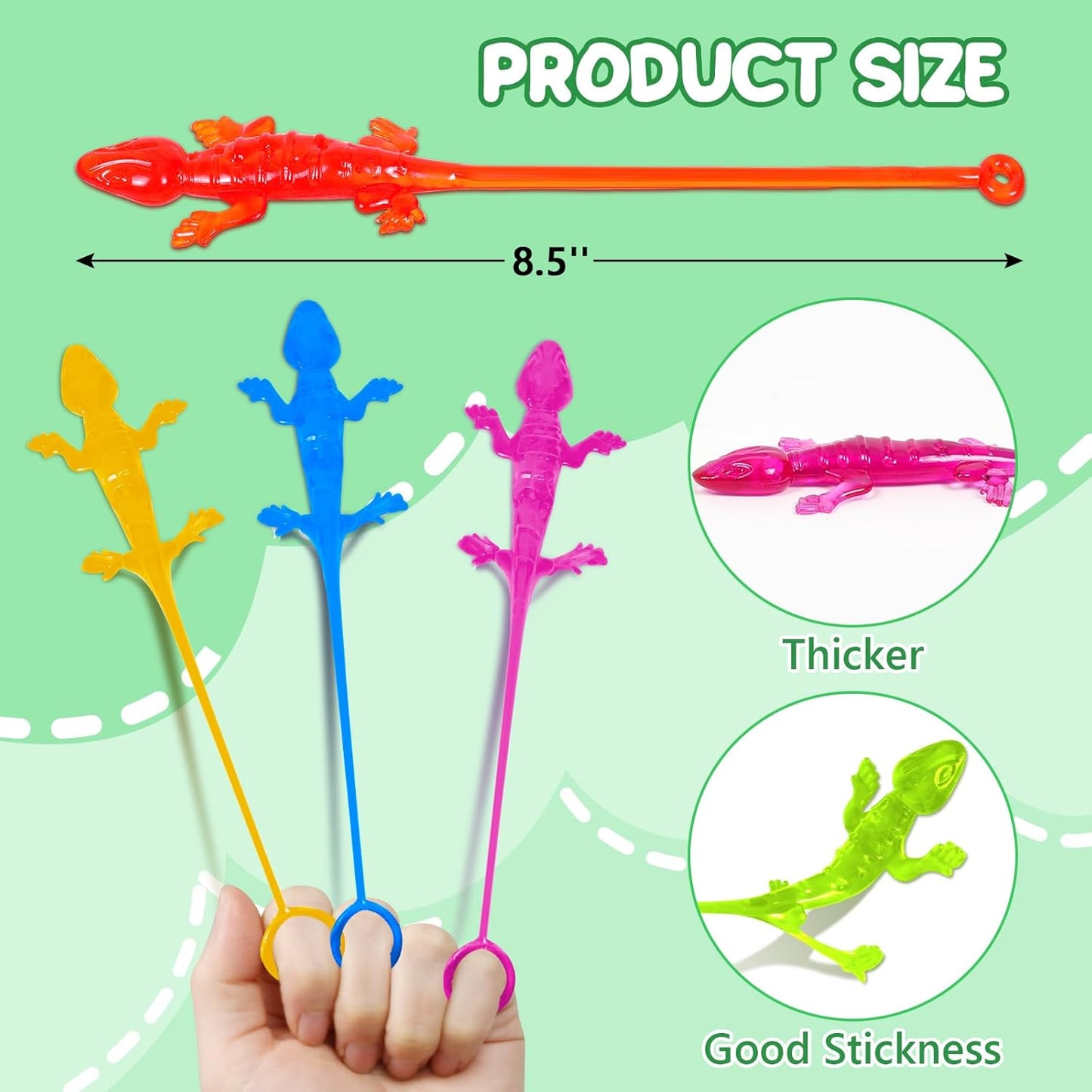 Skiennix 40pcs Sticky Gecko Toys - Fun Party Favors for Kids | Perfect for Goodie Bags & Classroom Exchanges