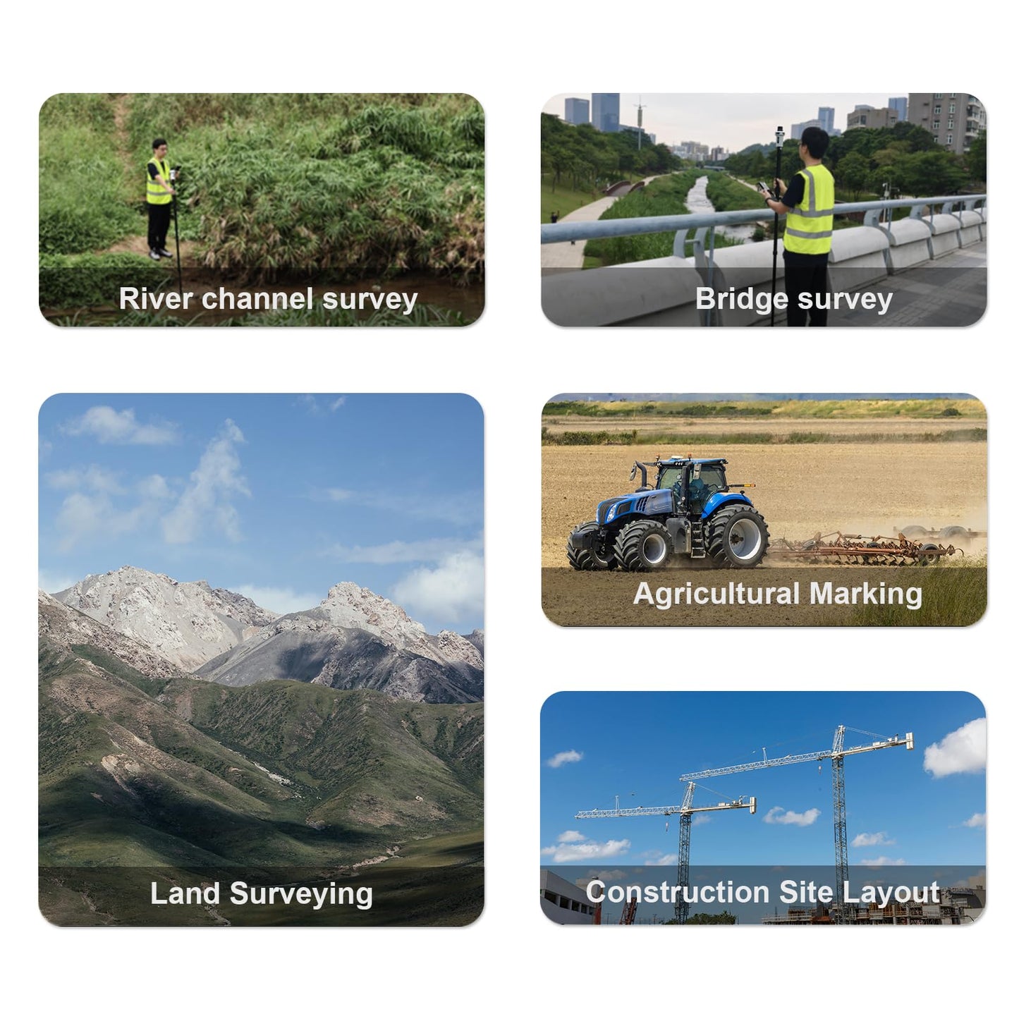 SMA25R Net GNSS RTK Survey System Handheld High Precision Positioning Receiver with Collector, CORS Connection, 10cm Accuracy by PPP, Tilt Compensation, for Land Surveying, Construction
