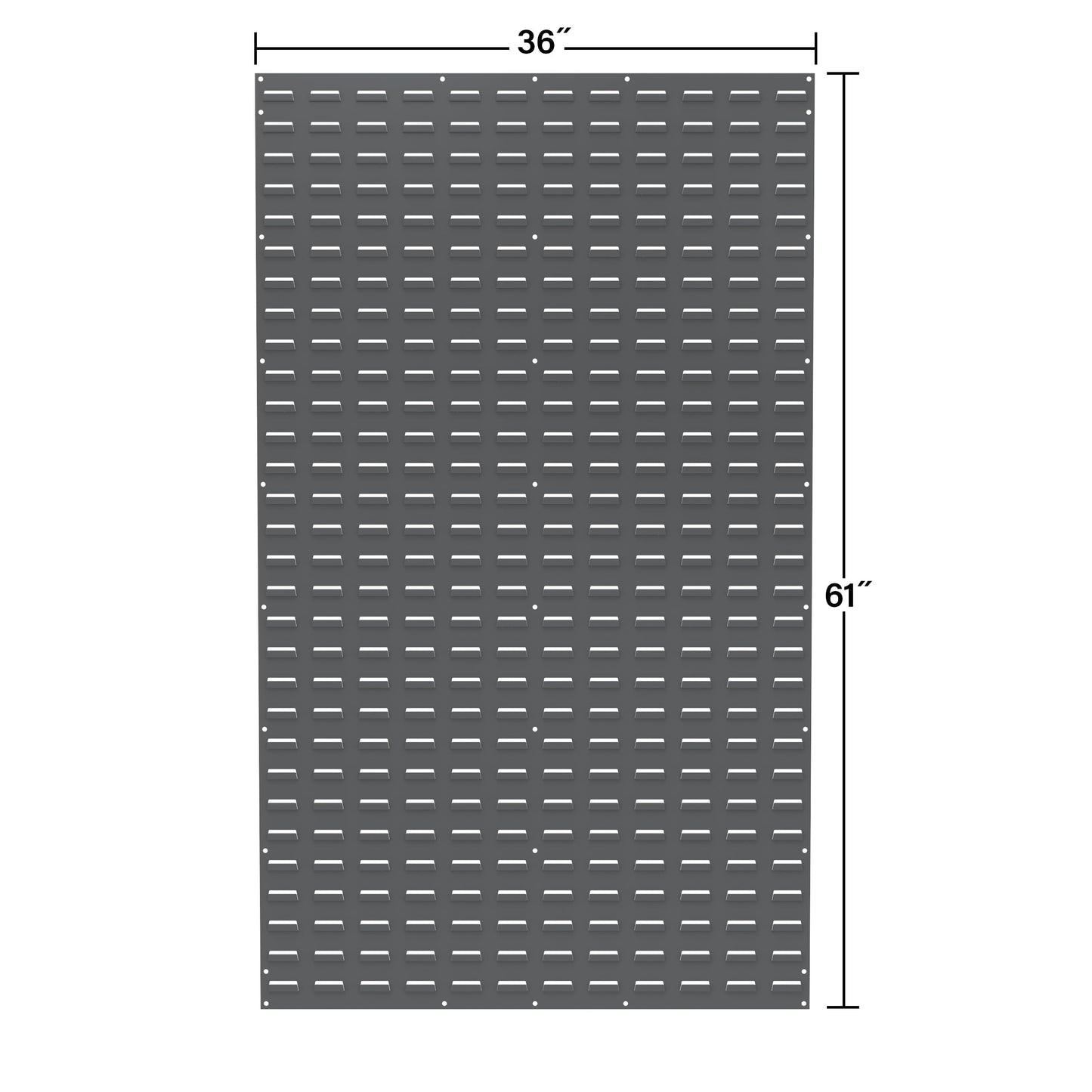 Akro-Mils 30161 Heavy Duty Wall Mount Garage Storage Steel Louvered Panel | Wall Storage Bin Hanging Organizer System for AkroBins, 36-Inch W x 61-Inch H, Beige, Single