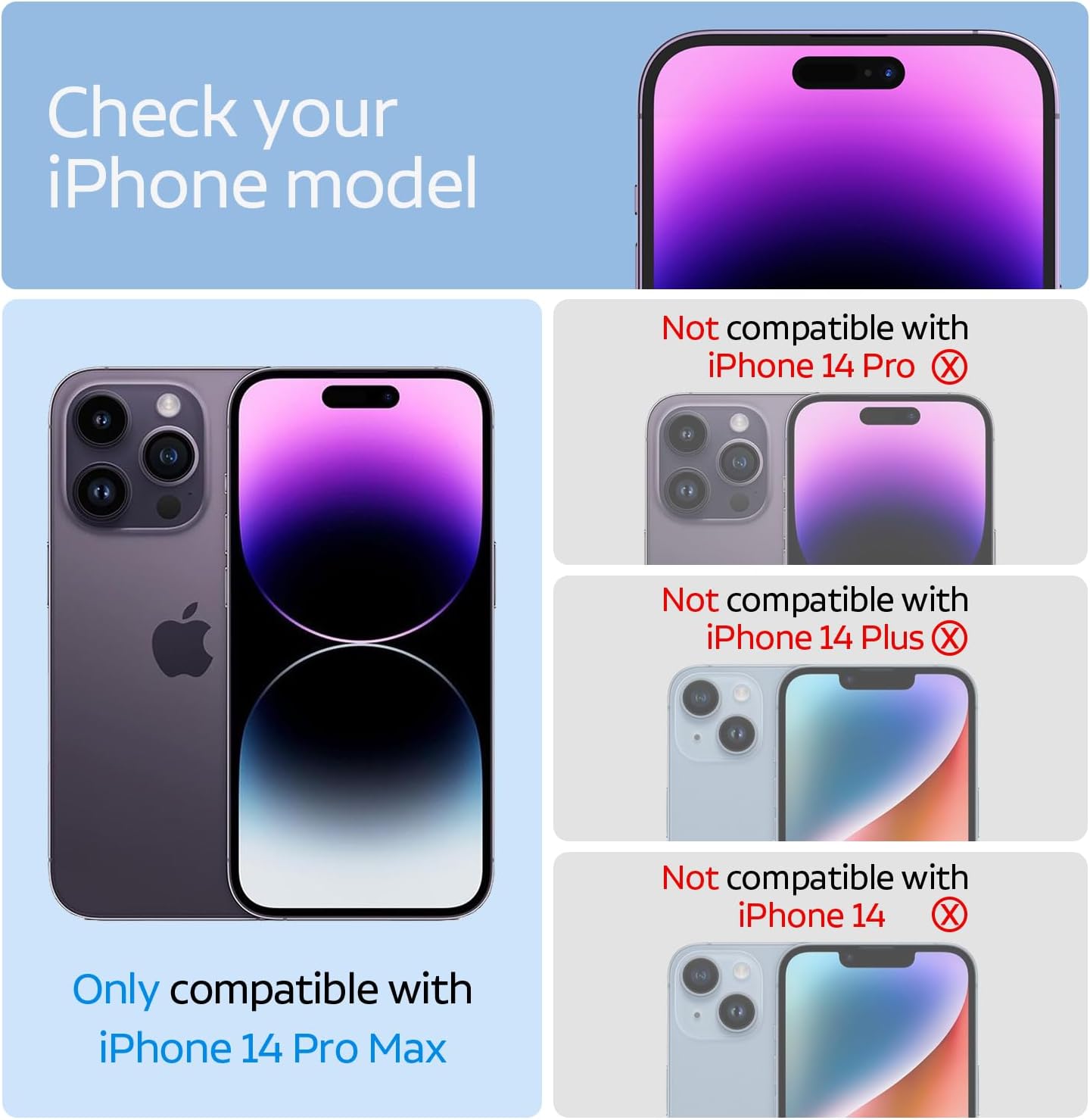 3 Pack 14 Max+3 Pack Cutebe Privacy Screen Protector for iPhone Pro Camera Lens Protector with Tempered Glass, Touch