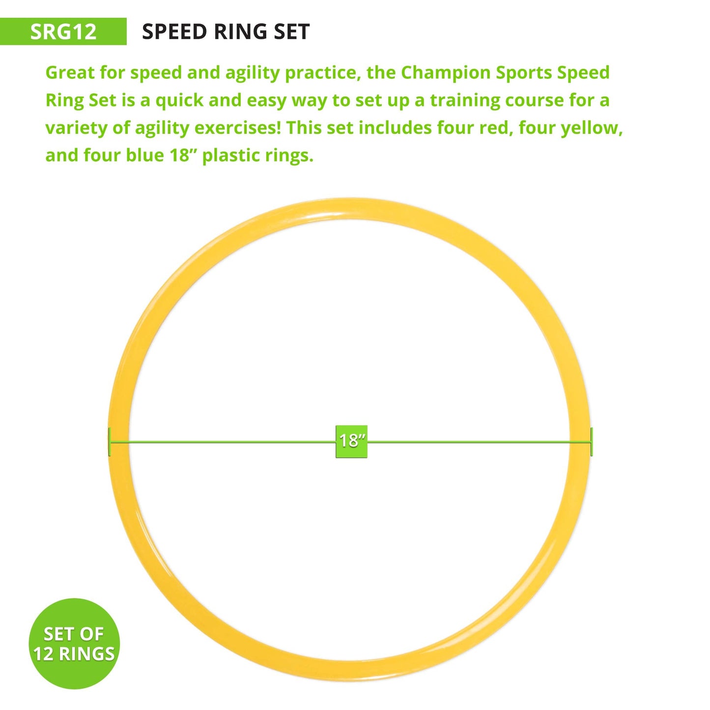 Champion Sports Speed Ring Set Multi-color, One Size