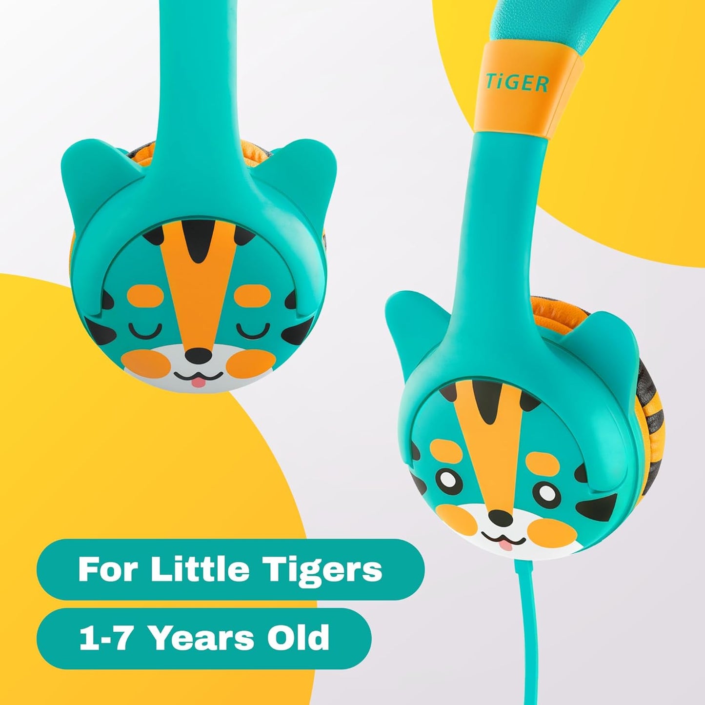 1-7 85dB Headset Kidrox Wired Toddler Headphones for Years Old Volume Limited Baby Headphones for Plane and Car Travel
