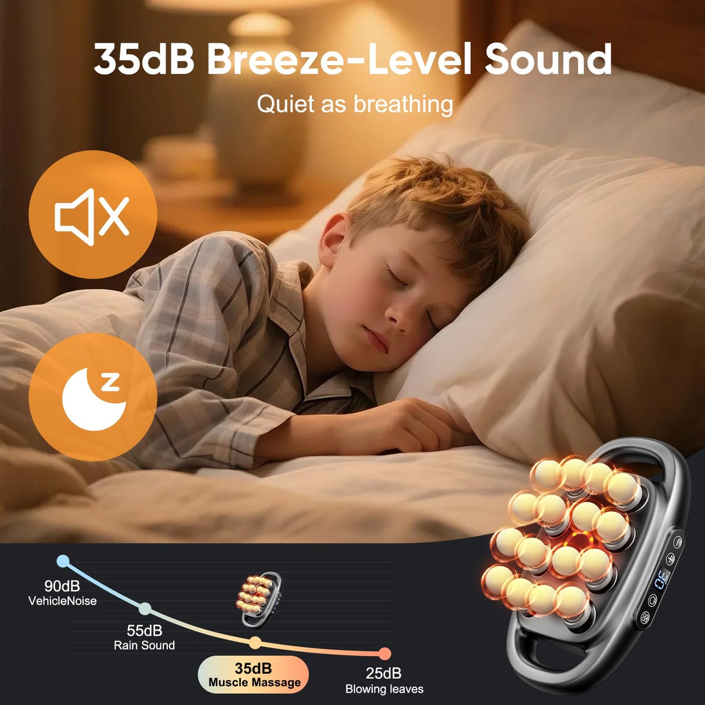 16 Head Massage Gun Deep Tissue - 2026 Upgrade 16-Drive Back Muscle Massager with 3 Modes & 30 Intensities, Portable Quiet Percussion Massager for Legs, Waist, Back, Neck, Buttocks Muscles Pain Relief