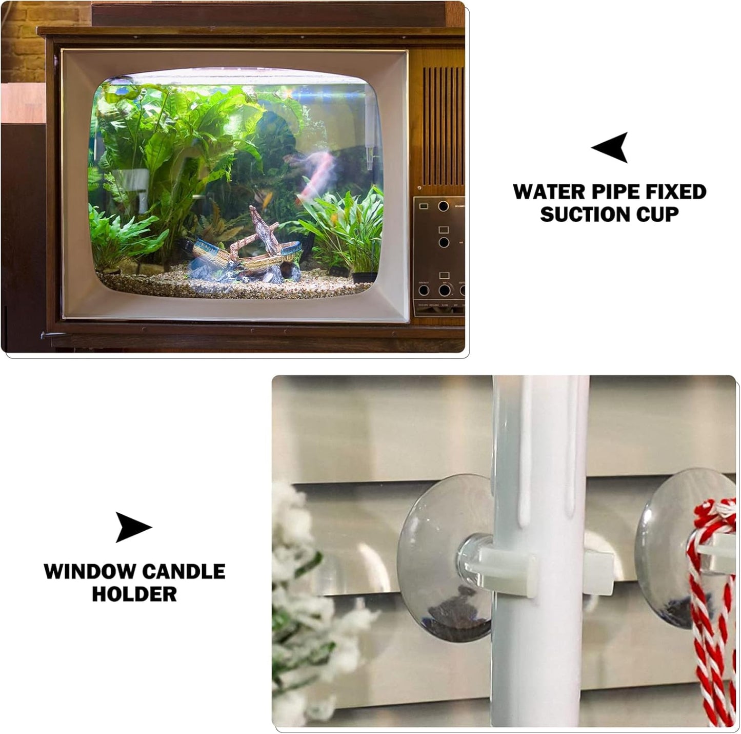Uonlytech Candle Holders - 12 Pcs Suction Cup Tapered Candle Holders for Christmas Decor | Cone Stand