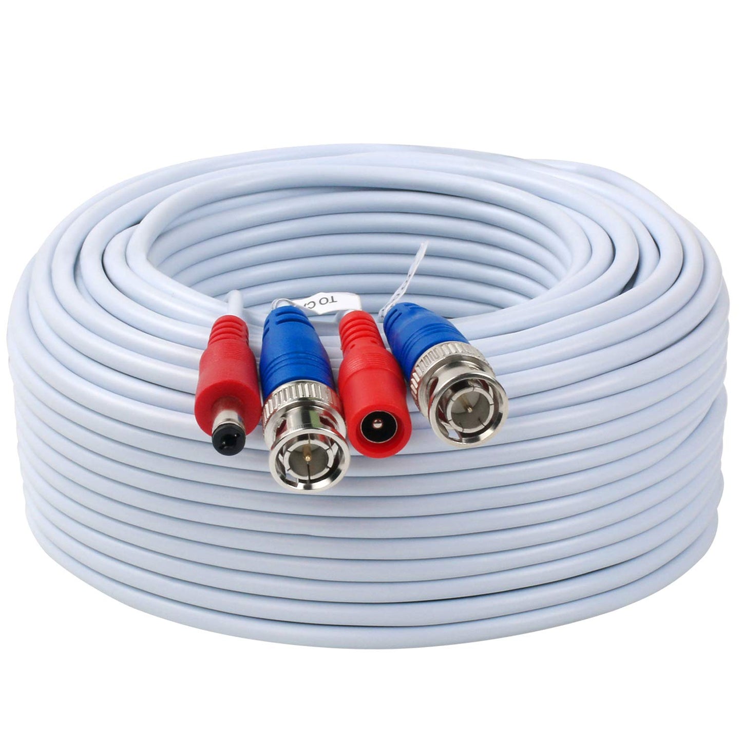 4 Pack 60 Feet BNC Video Power Cable,BNC Extension Wire Video Security Camera Wire with Connectors for CCTV Camera DVR