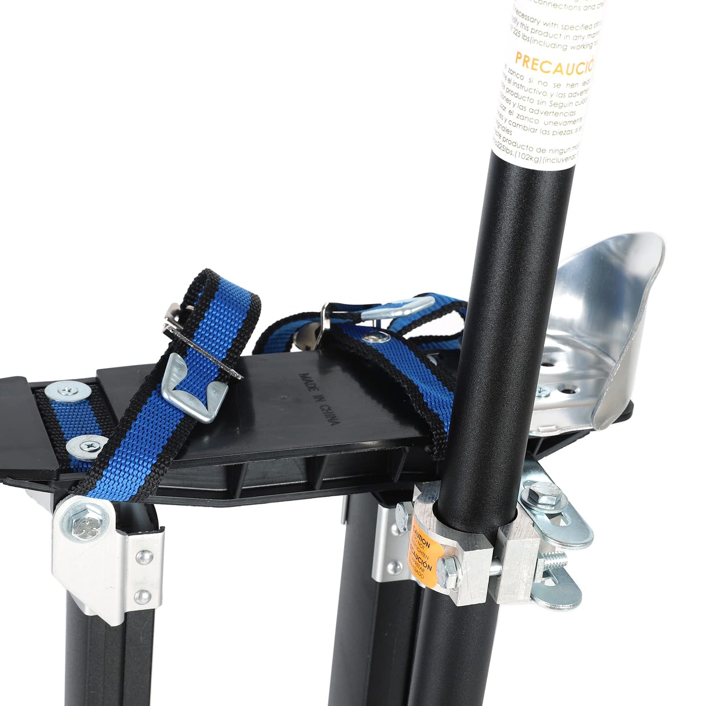 FSBNJKS 36"-50" Black Drywall Stilts Aluminum Tool Stilt with Protective Knee Pads Portabl Adjustable For Painter Walking Painting
