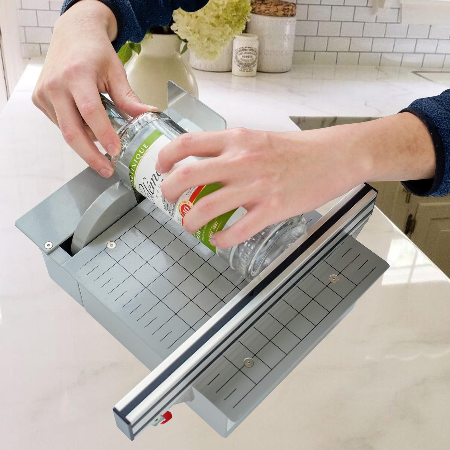 Deruilong Electric Bottle Cutter, Trim Saw, Glass Bottle Cutter, Glass Cutter, Stain Glass Cutter Stone Cutter Brittle and Hard Materials Cutter