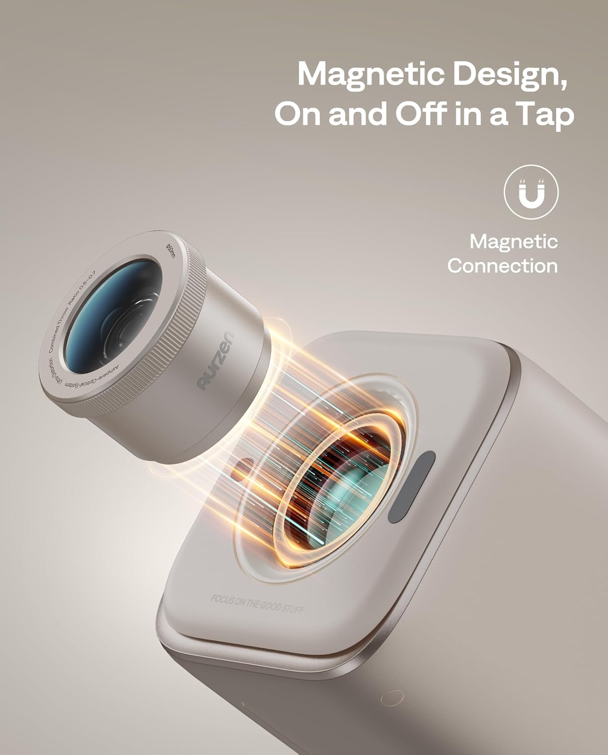 Aurzen air/D1 5X Immersive AuroraBeam Lens for Boom air Smart Projector, Star Projector Accessory, Magnetic Snap-On