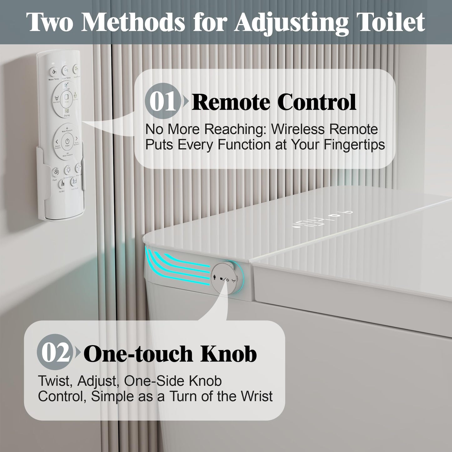 Smart Toilet with Bidet Built In, Elongated Heated Seat, Auto Flush, Manual Soft-Close Seat&Lid, Warm Water Wash&Air Dry, Electric One Piece Toilet for Bathroom with Siphon Dual Flush 0.8/1.2 GPF