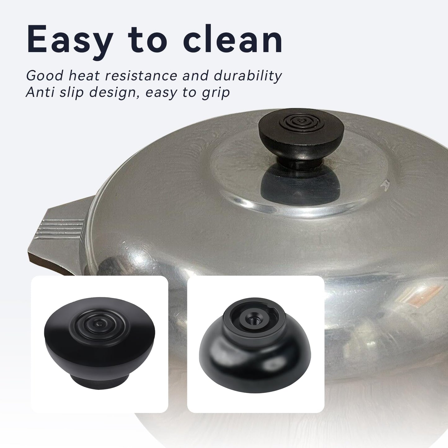 Ciuouient Lid Knob Replacement/Cookware Pot Knob(1PCS Cover knob with Screw) Fits for Magnalite GHC,Wagner Ware (1Pcs Round)