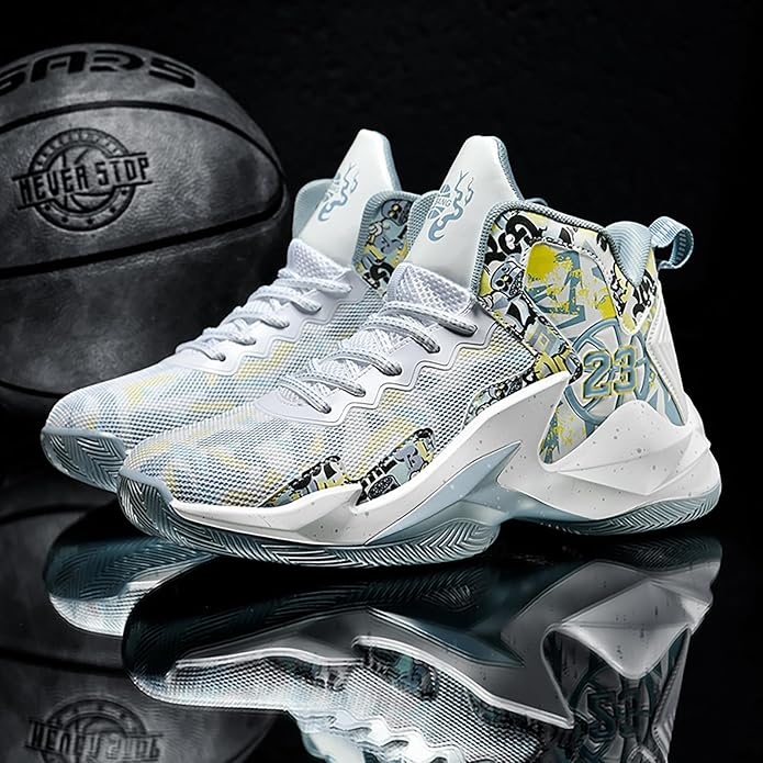 Boys Basketball Shoes Breathable Indoor Athletic Shoes Youth Outdoor Fashion Sneakers Comfortable Basketball Shoes for Girls