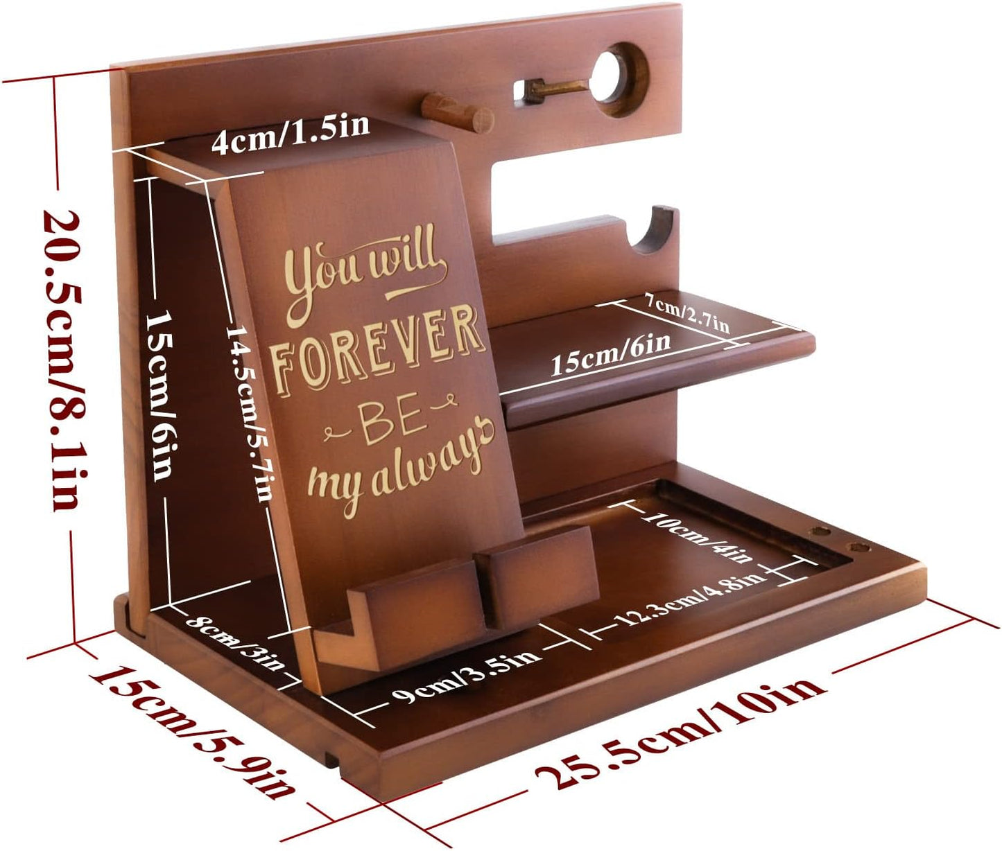 awofer Wood Docking Station For Men Personalized Gifts For Man Wooden Gifts For Husband Him Boyfriend Mens Anniversary