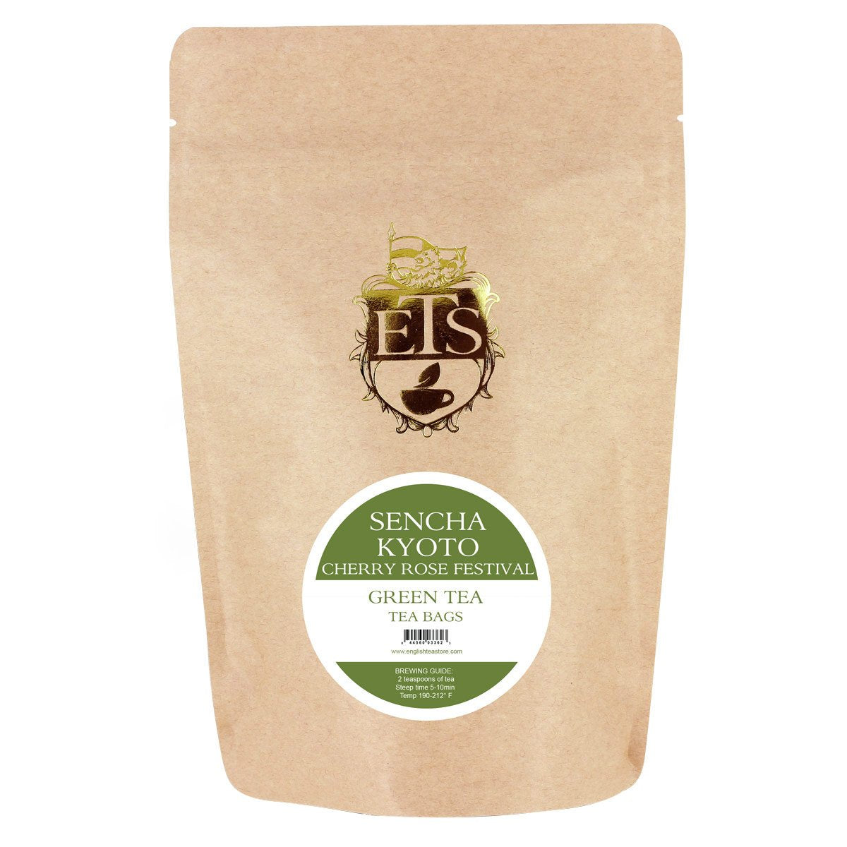 Sencha Kyoto Cherry Rose Festival Tea - 25 Teabag Pouch | Green Tea with Sweet Cherry and Morning Rose Flavor | Smooth Fresh Blend with Floral Aroma | Traditional Japanese Inspired
