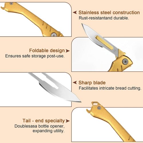 Bread Lame - Sourdough Scoring Tool with 10 Razor Blades & Protective Cover | Portable Baking Kit