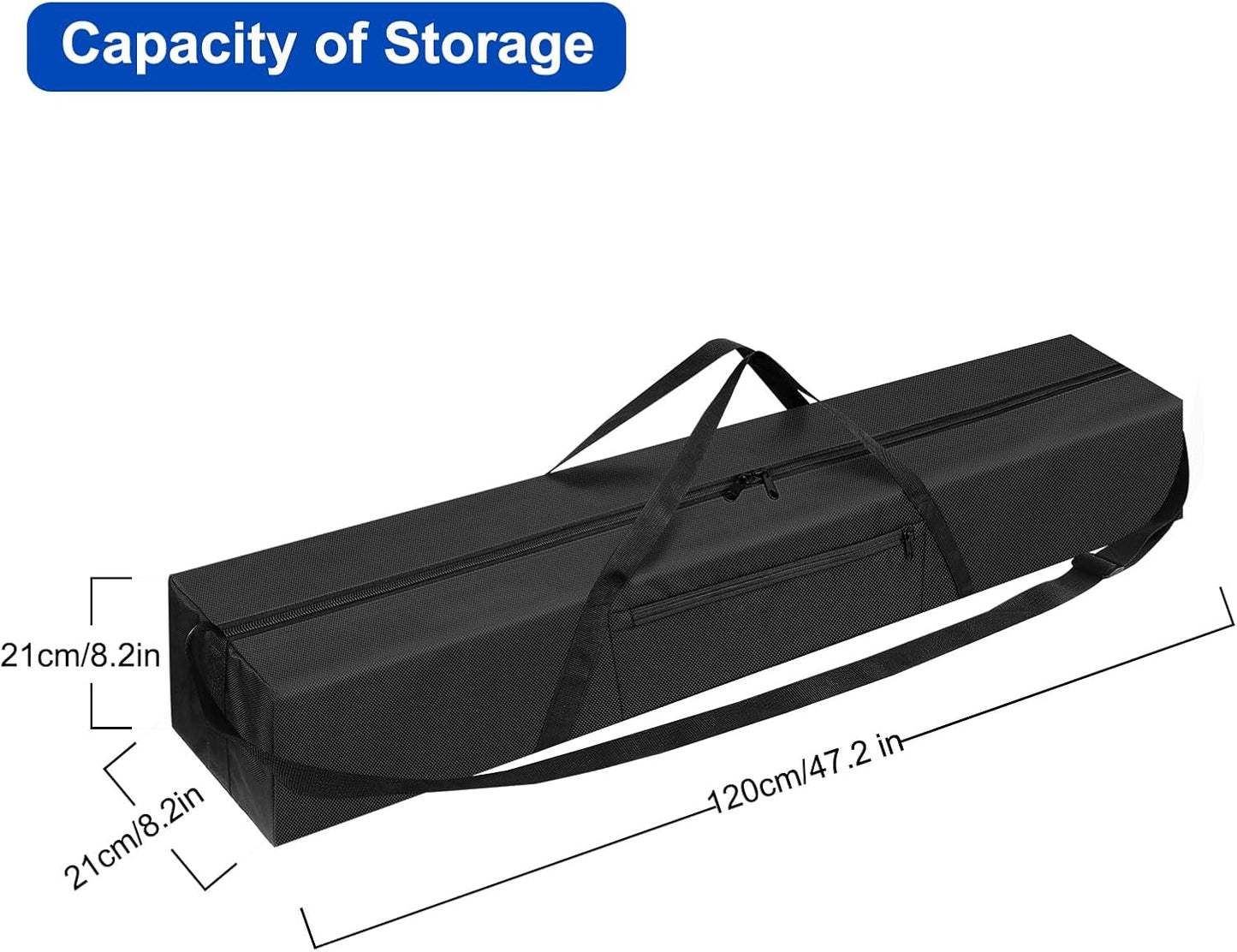 47 Inch 600D Tripod Carrying Case - Oxford Tripod Bag with Shoulder Straps and Dual Handles Full Zippers for Lights
