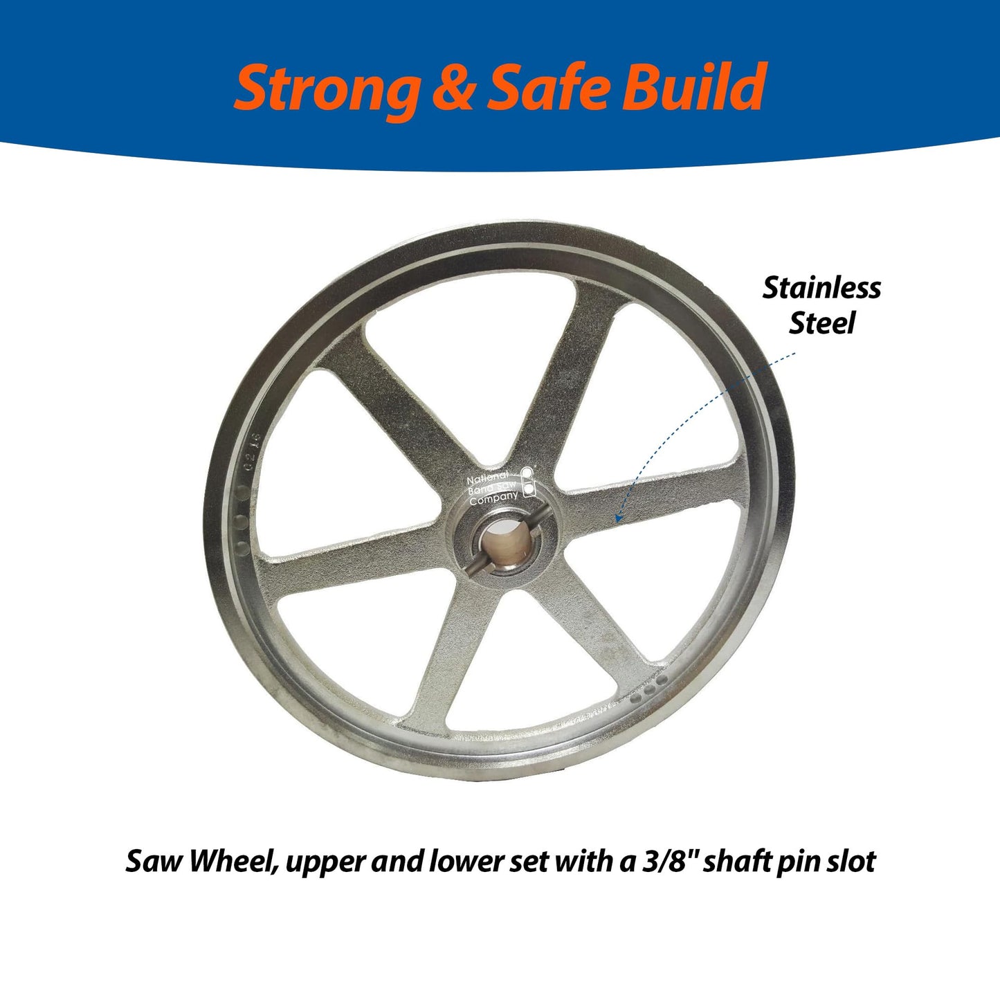 National Band Saw Meat Saw Wheel Pulley - Compatible with Hobart Parts 5700, 5701, 5801, 6801, ML-109653-0000Z