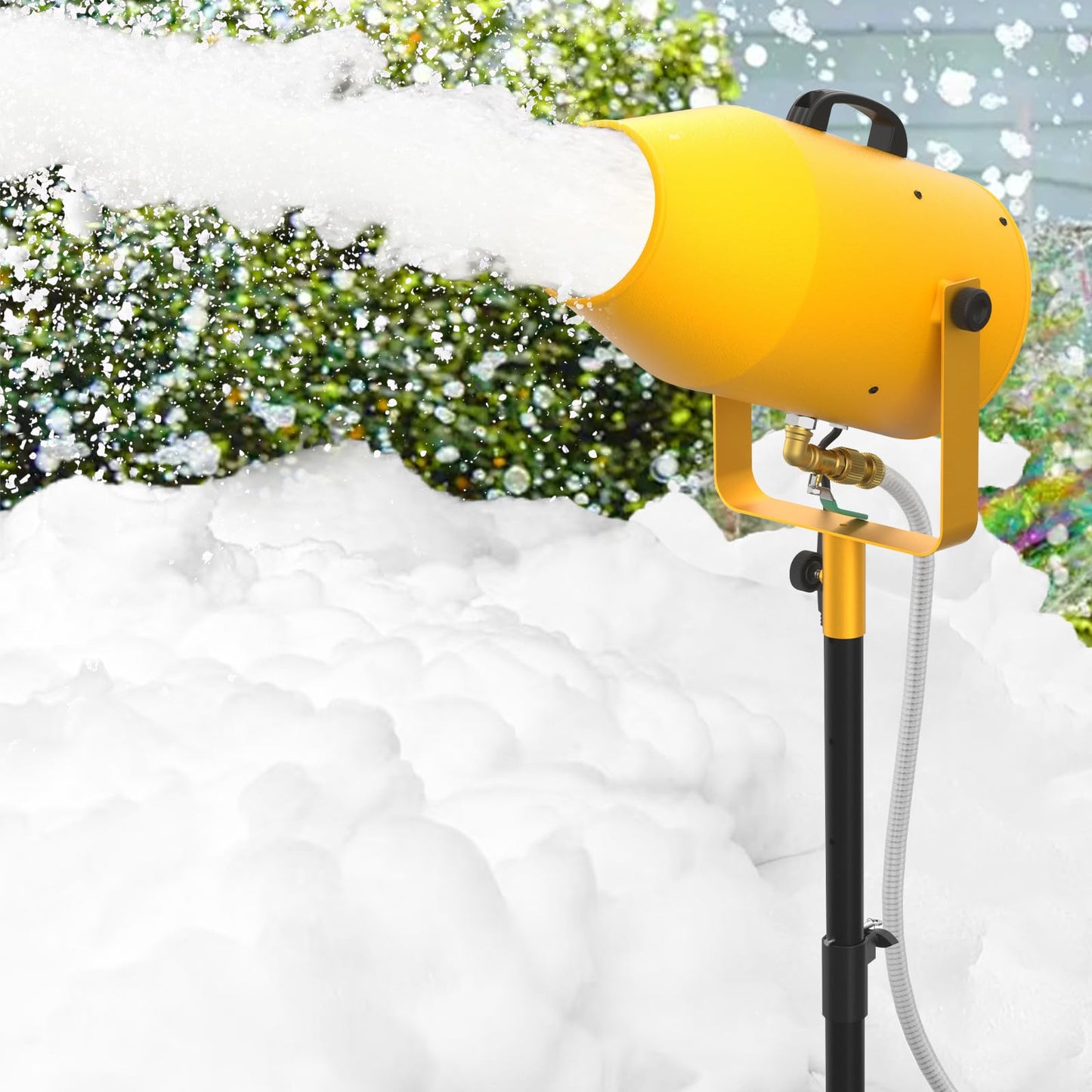 UPGREY Foam Machine for Party, 3–5 m Spray Foam Cannon, AC110V 60Hz Waterproof Foam Party Machine with Adjustable Tripod Stand, Control Box and Pump for Backyard, Pool, Birthday Events