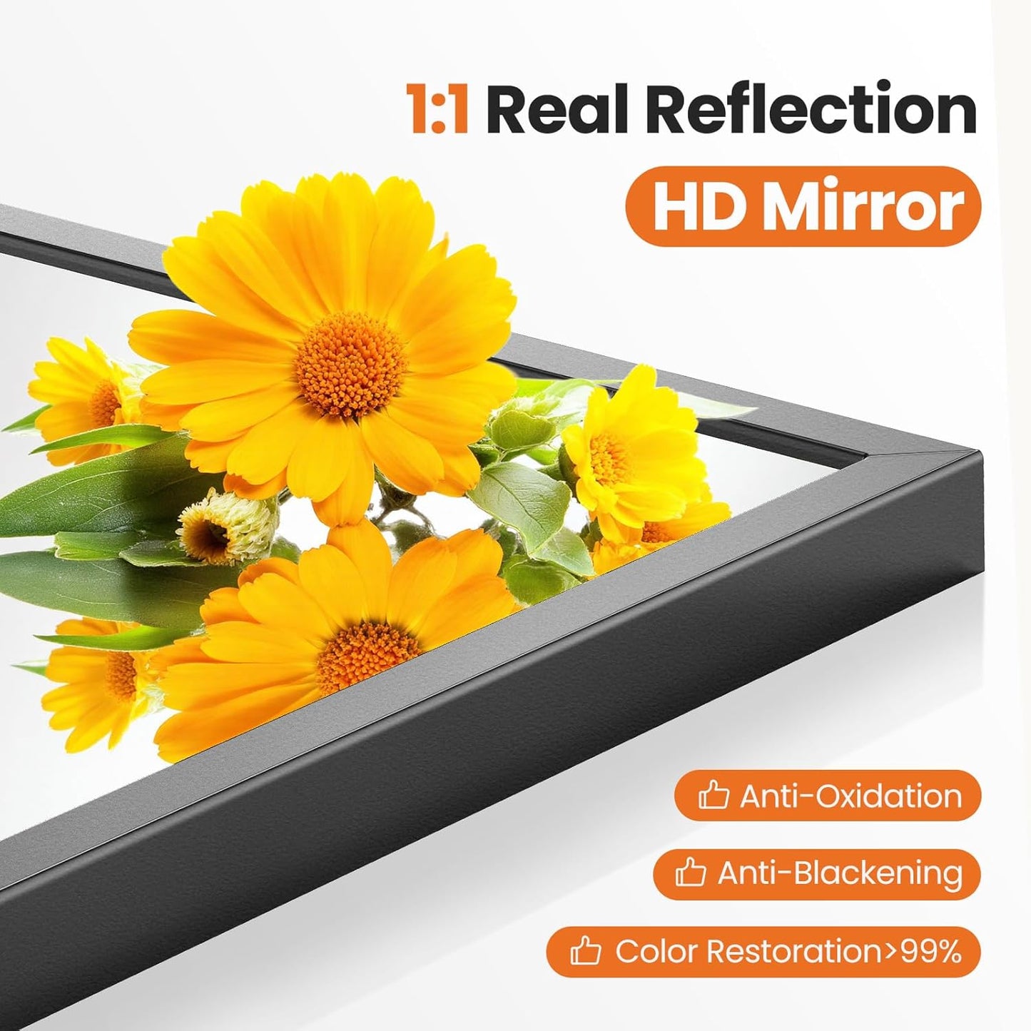 Sweetcrispy Arch Black Bathroom Wall Mirror - 24"x36" Metal Frame Vanity Mirror for Home Decor