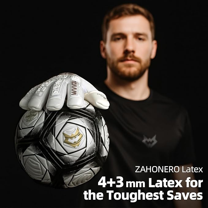 WVVOU Soccer Goalie Gloves for Adults and Youth, High Performance Goalkeeper Gloves with 5 Detachable Finger Saves, Soccer Gloves with 4mm Sticky Latex Palm