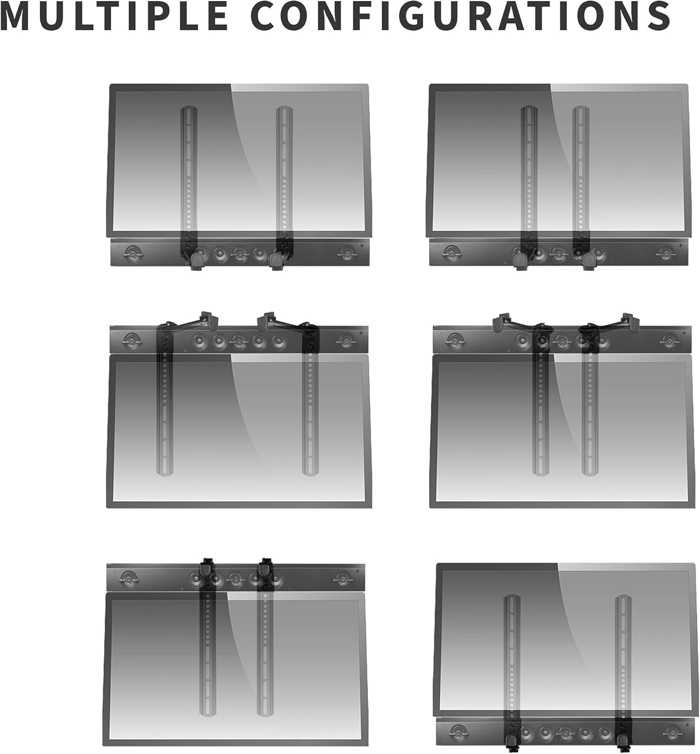 VIVO 33 lbs Mount-SPSB5 Steel Soundbar Bracket Speaker Mount with Non-Slip Base, Above or Below Wall Mounted TV, Fits
