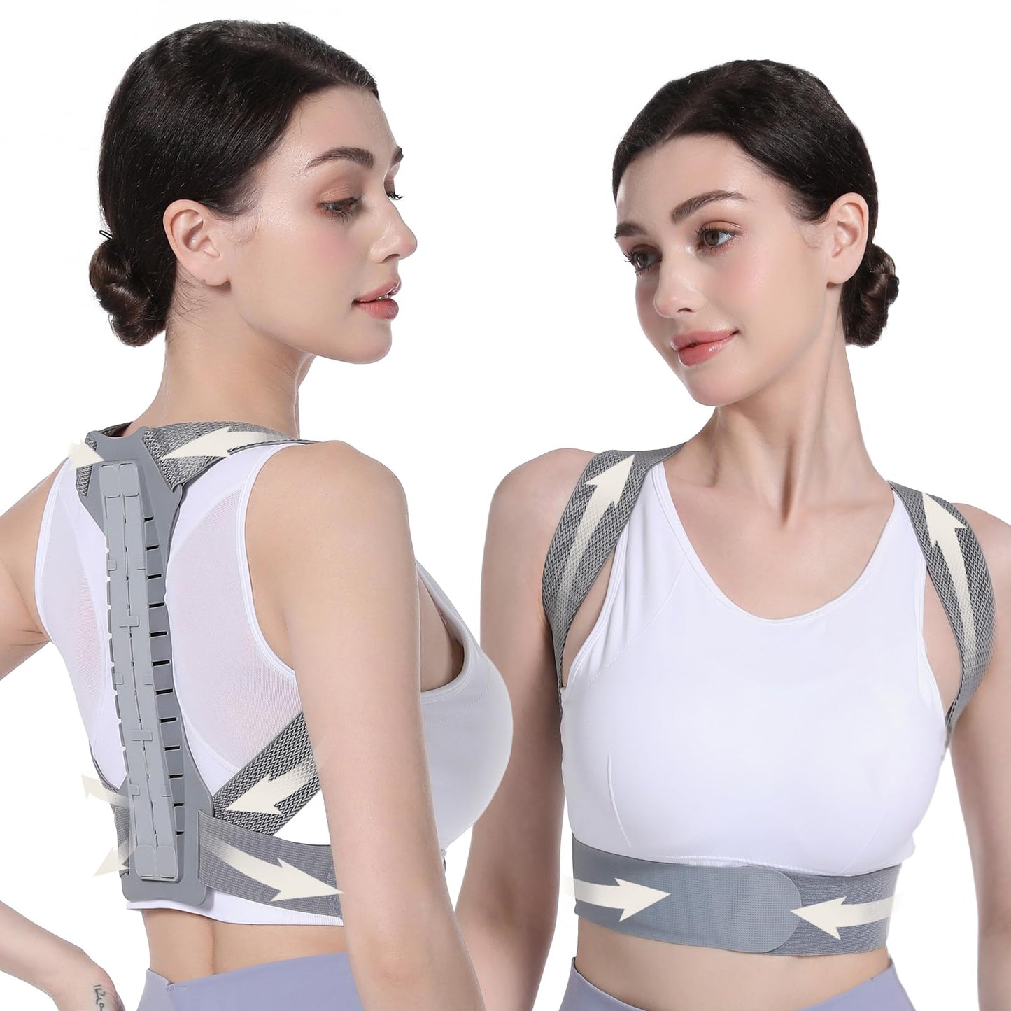 OFIR Upper Back Posture Corrector for Women, After-Work Sofa Reading Support, Twin-Pressure System Back Straightener Posture Brace For Women, 3D Diamond Breathable Cushioning,High-Elastic Straps