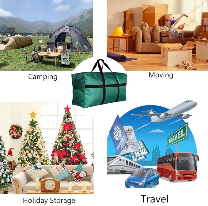 Extra Large Duffle Bag for Travel, Big Foldable Storage Bag - Purple