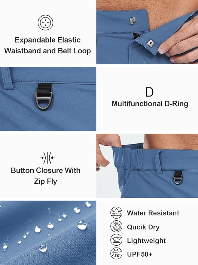 NORTHYARD Men's Cargo Hiking Shorts 9" Lightweight Outdoor Tactical Work Camping Sport Golf Casual Travel Fishing Multipocket