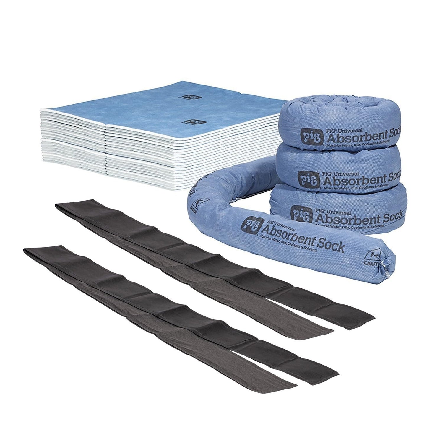 PIG Flood Control Kit with Water Barriers - Kit Absorbs Up to 26.6 Gallons – PM50801