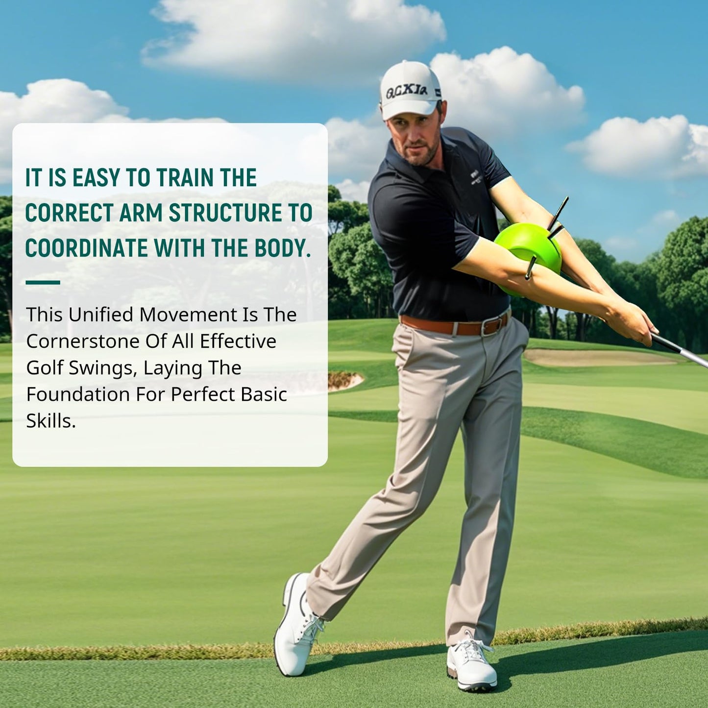 The Connector Golf Training Aid, Golf Swing Trainer for Posture Correction Practice, Golf Swing Training Aid, Golf Training Aids Helps Train Proper Swing Mechanics, Arm Structure