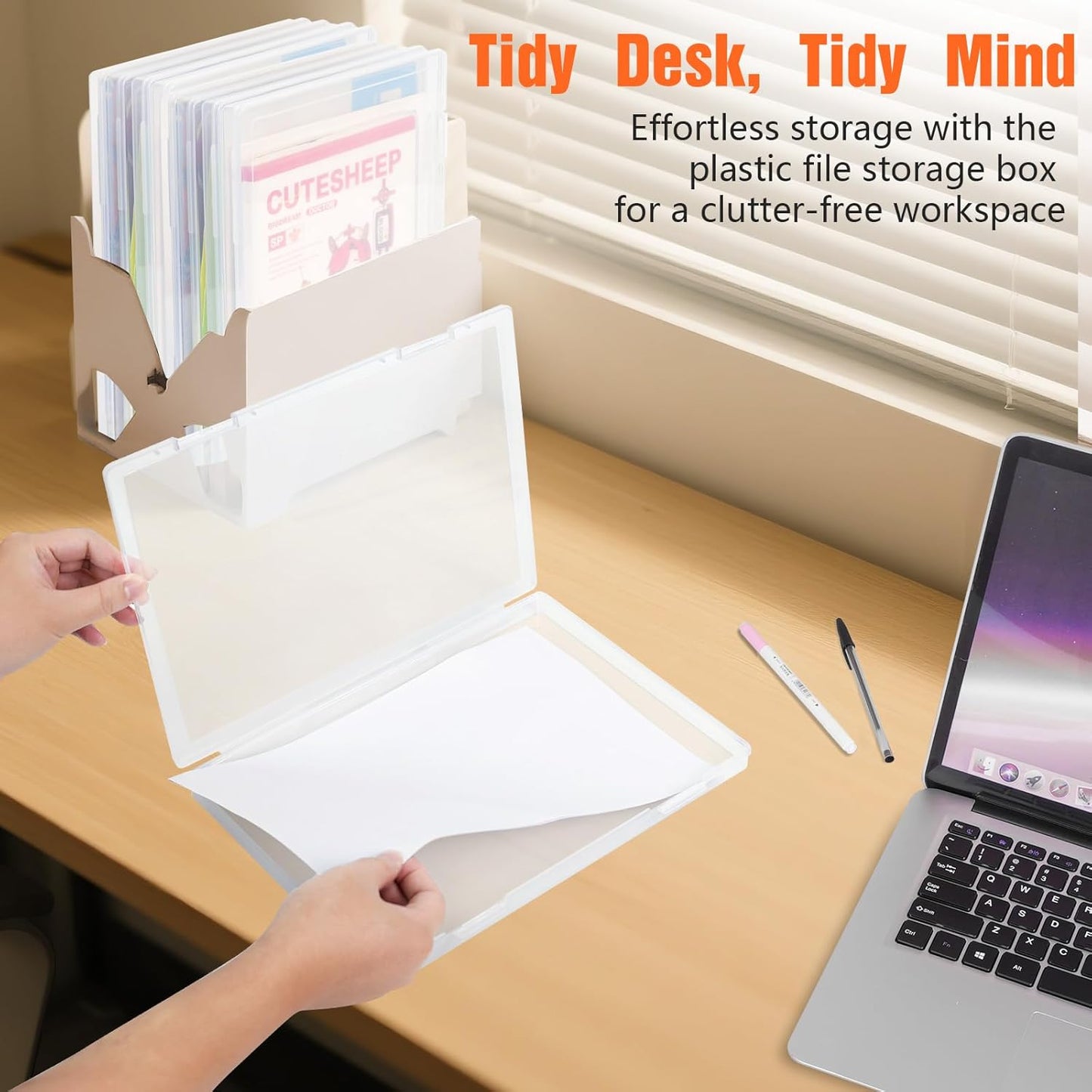 FUIJOL 11.5x8.5 Inch, 10 A4 (8.5 11.5inch-10pcs) Photo Storage Box Pcs Portable Board Game Storage Container, Paper