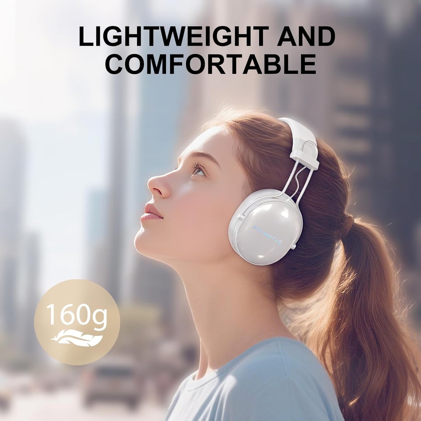55H Wireless Bluetooth On-Ear Headphones, Active Noise Cancelling, Hi-Res Sound, Playtime, Foldable Design, Lightweight
