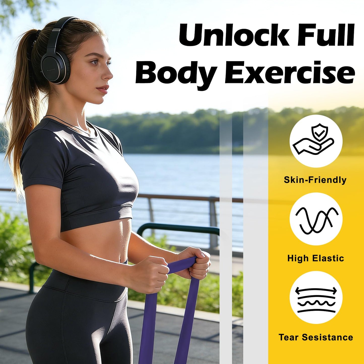 TB3C Pull Up Bands, Resistance Bands Set, Pull-Up Assistance Bands Set for Men & Women, Exercise Workout Bands for Working Out, Body Stretching, Physical Therapy, Muscle Training
