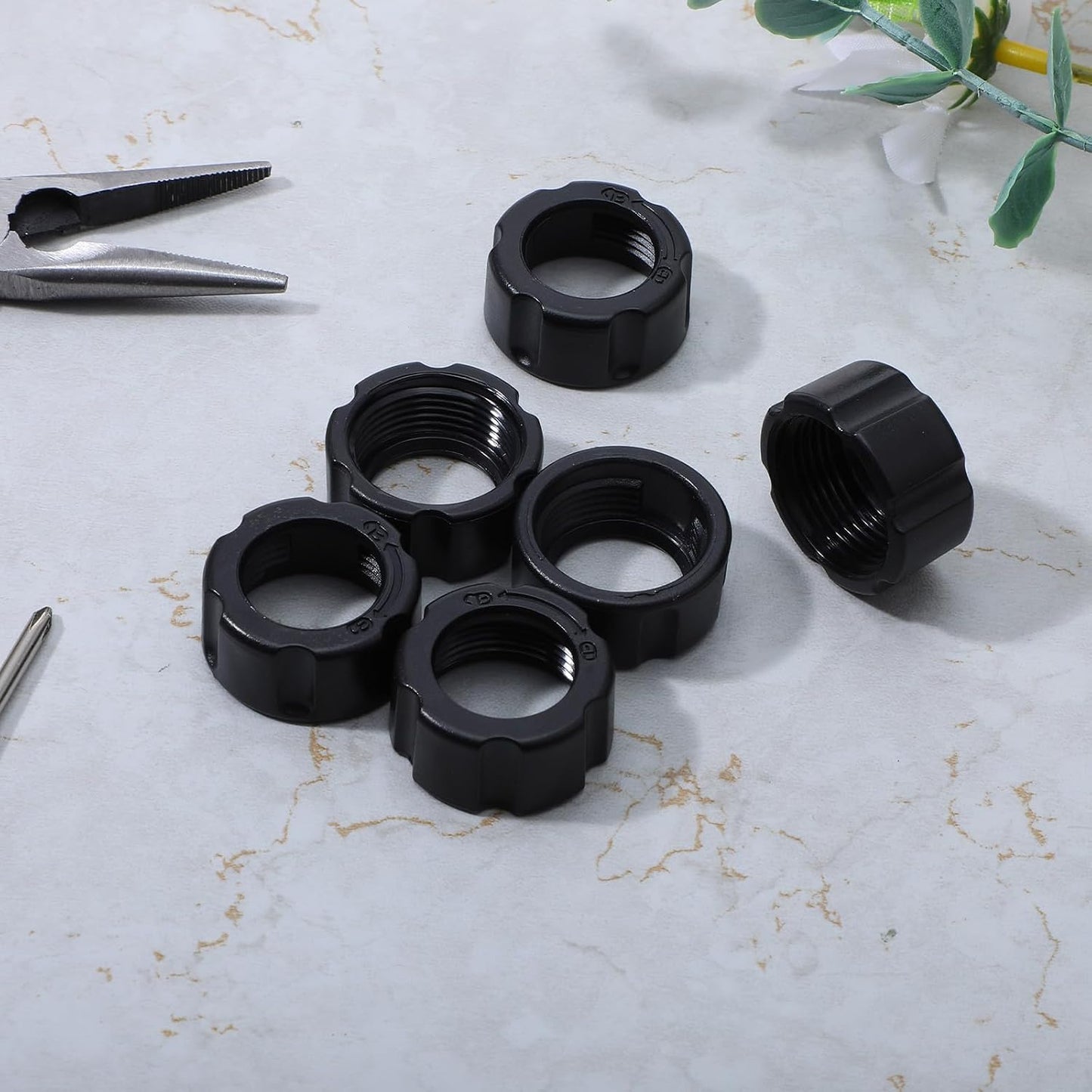 SynHHergyx 6 17mm PCS Tightening Nut for Replacement Car Mount Screw-On for Ball Head, Tightening Nut Ball Fixed