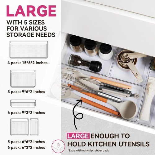 Criusia Home Organization Set - 4 Storage Baskets, 8 Storage Cubes & 12 Drawer Organizers - Versatile 26-Piece Solution