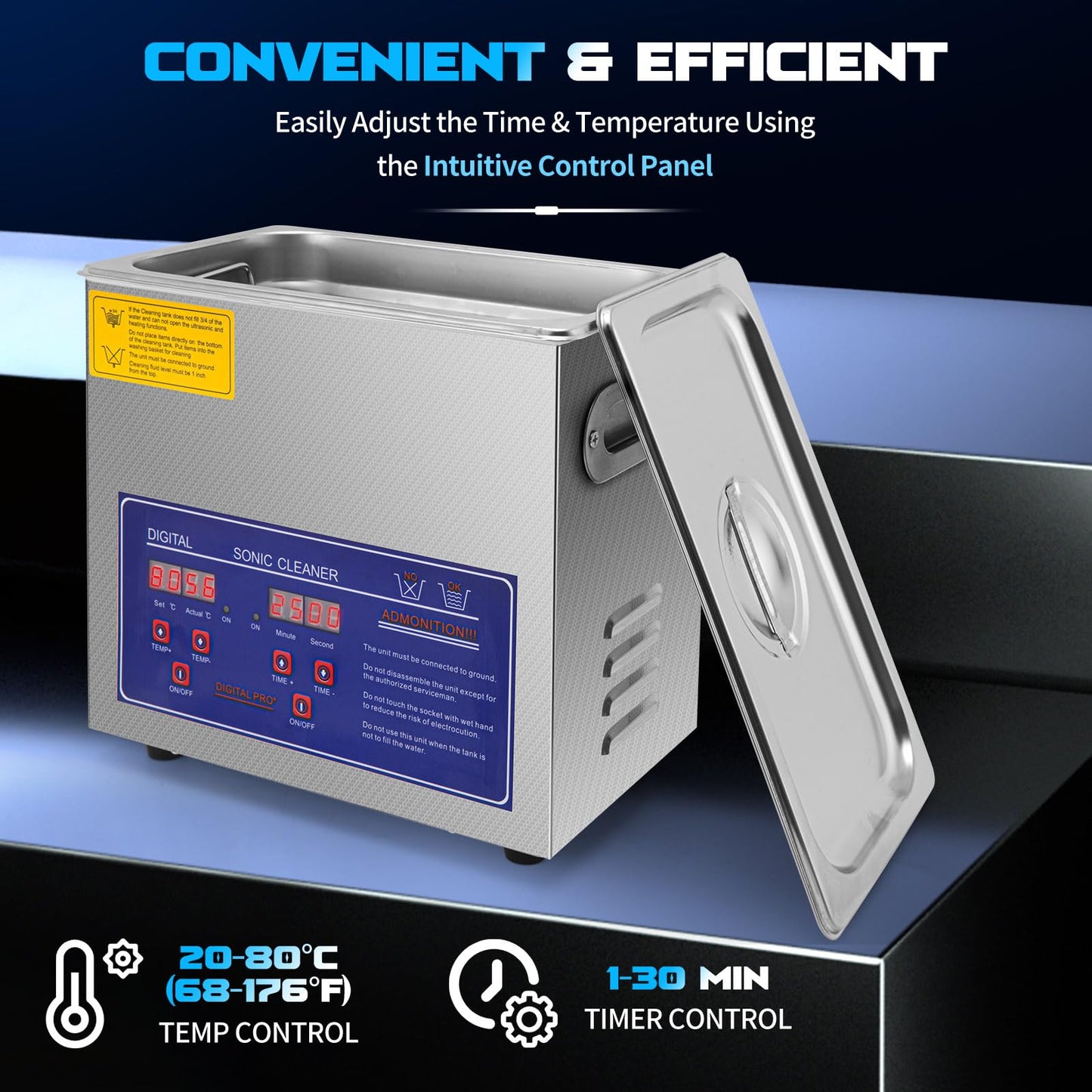 Commercial Ultrasonic Parts Cleaner 3l,Stainless Steel Lab Digital Professional Ultrasonic Parts Cleaner,110v Large Sonic Machine Cleaner for Jewelry Watch Automotive Parts Carburetor