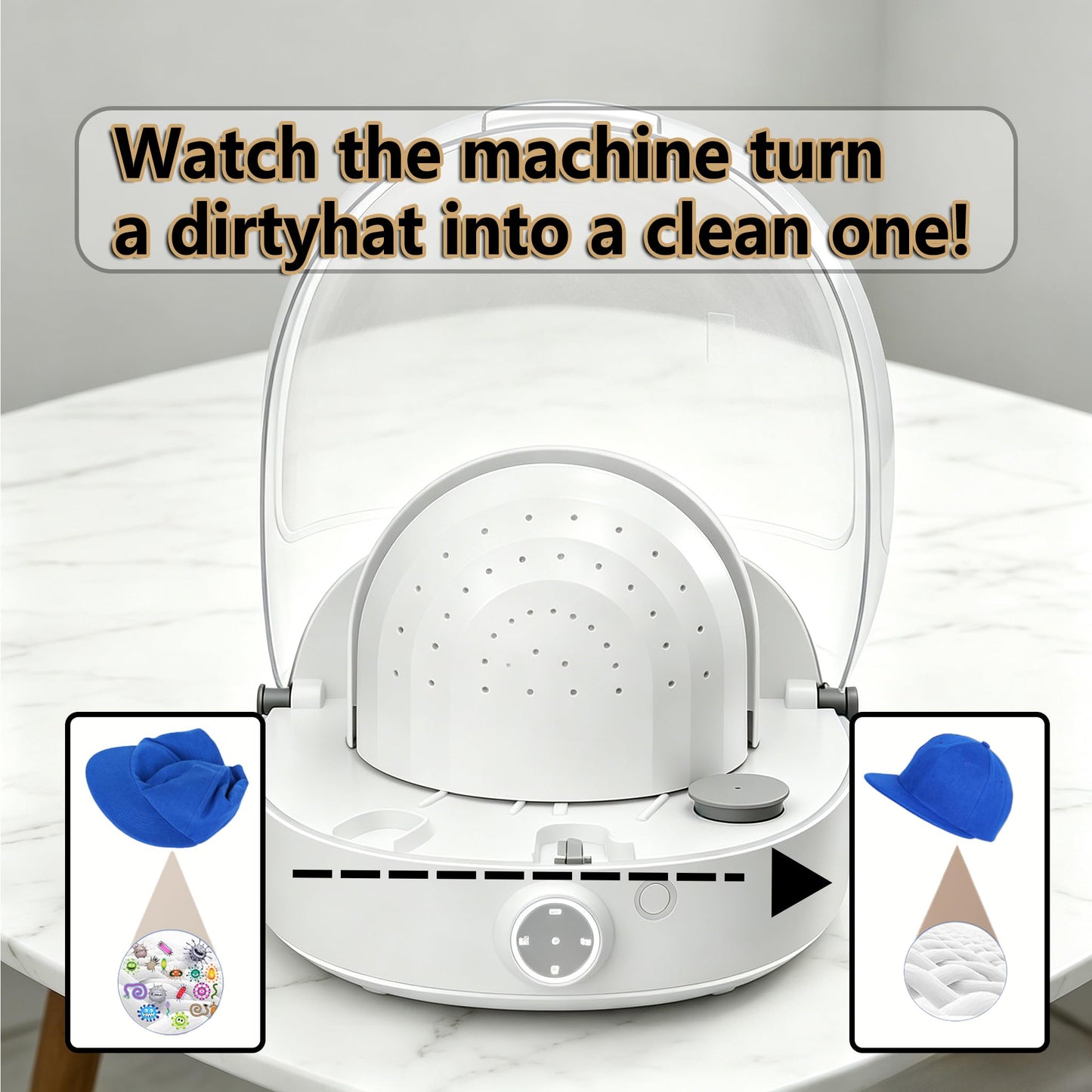 Hat Shaper, Hat Steamer, Hat Care Machine, Automatic Cap Cleaner, Ironing and Drying for Bucket Hat Baseball Cap