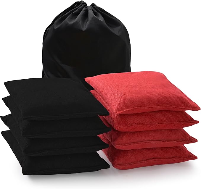 Cornhole Bags Set of 8 Regulation Corn Hole Bean Bags for Cornhole Game, Professional Weather Resistant Corn Hole Bags with Tote Bag