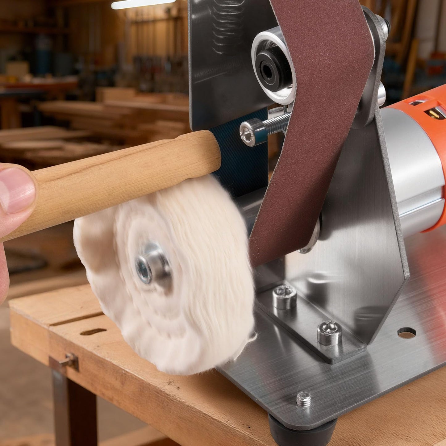 VEVOR Professional Belt Sander with Stand, 9" Disc & 6" x 48" Belt Sander Combo, 800W Sanding Machine with 0-45° Adjustable Worktable for Woodworking, Furniture Refinishing, Knife Sharpening