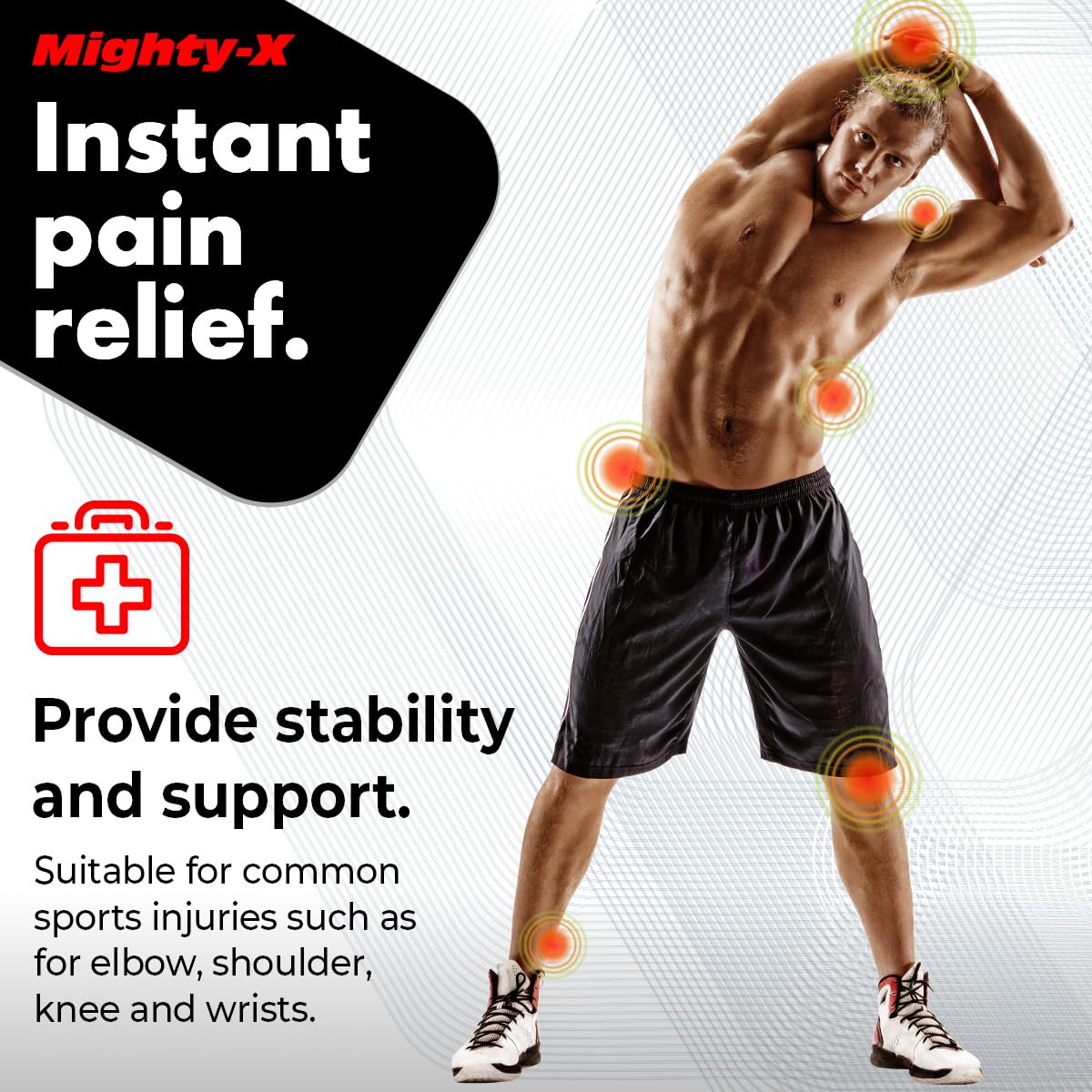 Waterproof Kinesiology Tape - [3 Rolls] - Kinetic Tape - Joints Support & Muscle Pain Relief - 16.4 ft Uncut Knee Tape + 50 Videos - Muscle Tape - Easy to Apply Shoulder Tape