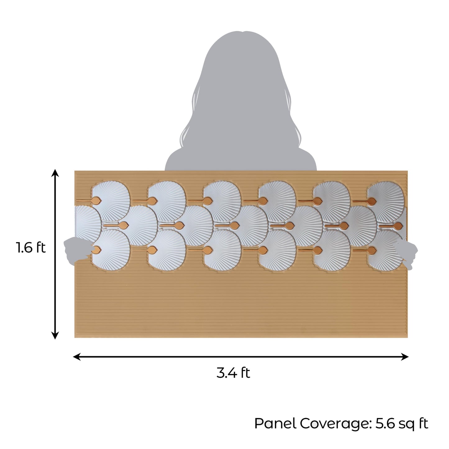 Dundee Deco 3D Peel and Stick Wall Panels - Soft-Touch Matte Finish, 1.6 ft X 3.4 ft, Thick Self-Adhesive Panels for Home & Commercial Interiors - Almond Sand Silver - Set of 10, Covers 55 sq ft