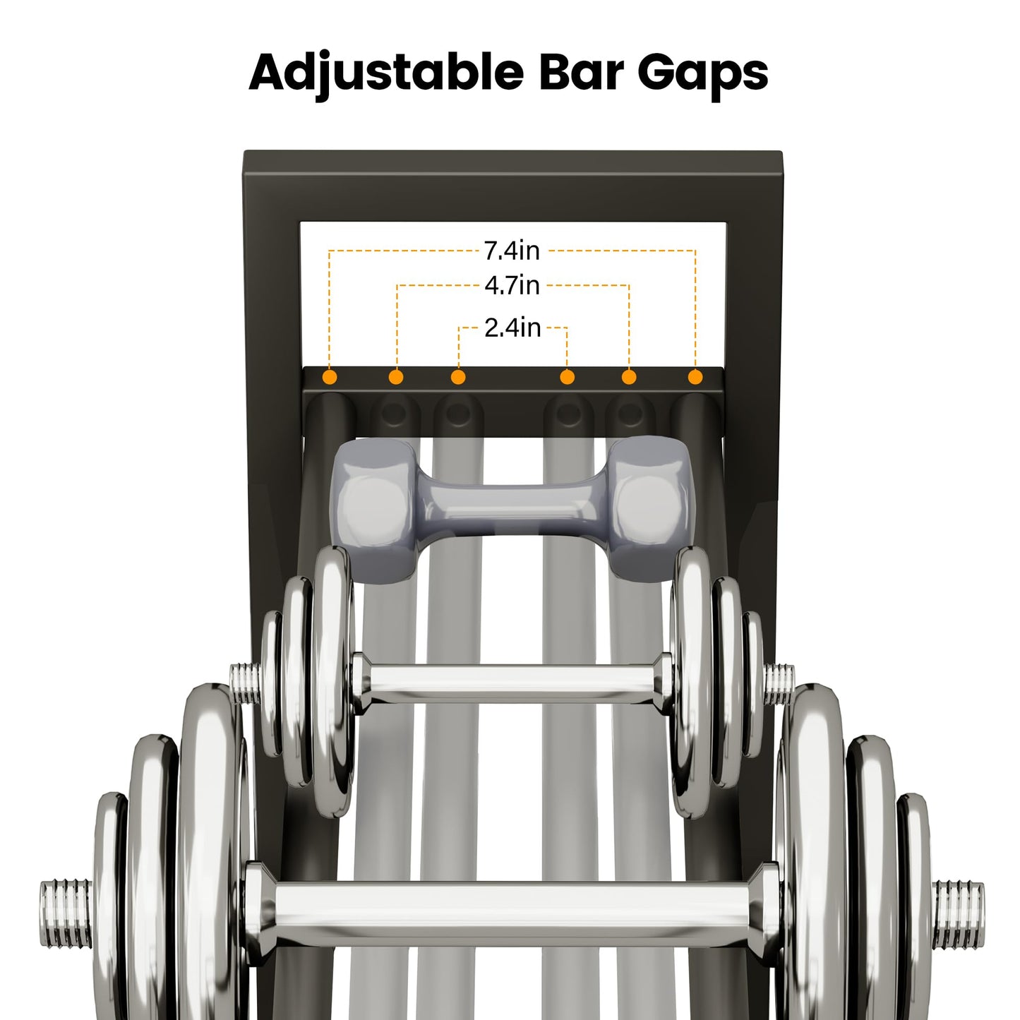 3-Tier Adjustable Dumbbell Storage Rack, Weight Rack Stand, Extended Base Weight Storage for Home Gym – Holds Up to 450 lb, Space-Saving Fitness Equipment Organizer