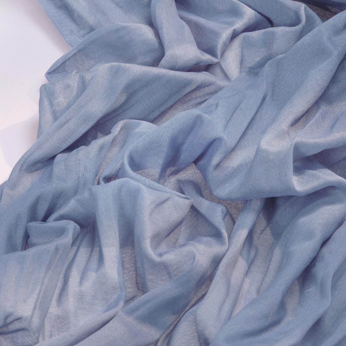 Socomi Cheesecloth Table Runner - Dusty Blue Boho Rustic Design | 120 Inch for Weddings & Events