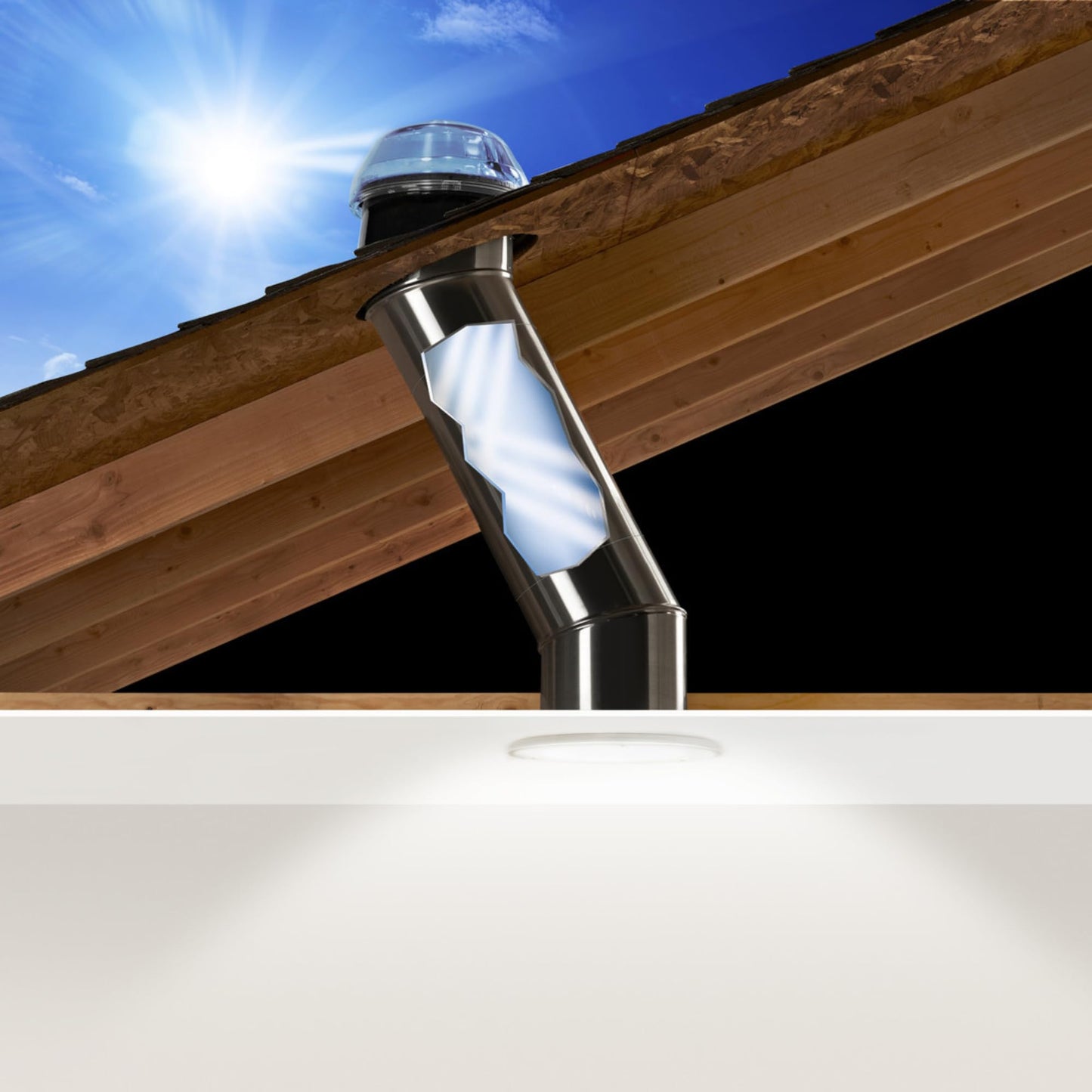 Solatube® 290 DS 14-inch Tubular Skylight Extension Kit – 40-inch Reach for High Ceilings & Deep Attics – High-Capacity Daylighting for Kitchens & Living Rooms – Includes 2 x 20" Tubes